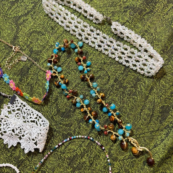 Choker Necklace bundle lot of colorful chokers jewelry set - Picture 5 of 7